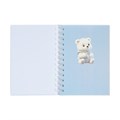 Записная книжка подарочная на гребне 80л,линия, цветной блок,обложка ПВХ 3D Мишка(17,6х13,5см)   105 10539924 - фото 16939248