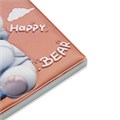 Записная книжка подарочная на гребне 80л,линия, цветной блок,обложка ПВХ 3D Мишка(17,6х13,5см)   105 10539925 - фото 16939254