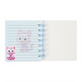 Записная книжка подарочная на гребне 80л,линия, цветной блок,обложка ПВХ 3D Кошка(10х10,5см)   10539 10539926 - фото 16939263