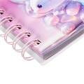 Записная книжка подарочная на гребне 80л,линия, цветной блок,обложка ПВХ 3D Зайка(10х10,5см)   10539 10539937 - фото 16939336