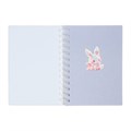 Записная книжка подарочная на гребне 80л,линия, цветной блок,обложка ПВХ 3D Зайка(17,6х13,5см)   105 10539942 - фото 16939367