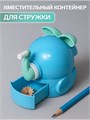 Точилка механическая с контейнером Сова Синяя 10783981 - фото 16939933
