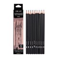 Набор карандашей чернографитных 10 штук (6В, 4В, 3В, 2В, В, В, НВ, НВ, Н, 2Н) 10325519 - фото 16940248
