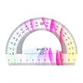 Набор геометрический гибкий силиконовый (линейка 30см+2 угольника+транспортир) Градиент 10553228 - фото 16941620