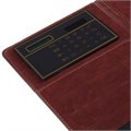 Ежедневник недатированный,формат А5, 140 листов, в клетку, обложка кожзам, с хлястиком, с калькулятором, коричневый 10710109 - фото 16942422