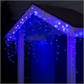 Гирлянда «Бахрома» 3 × 0.6 м, IP44, УМС, прозрачная нить, 160 LED, свечение синее, 220 В 187278 - фото 16951614