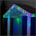 Гирлянда «Бахрома» 3 × 0.6 м, IP44, УМС, тёмная нить, 160 LED, свечение мульти, 220 В 187284 - фото 16951636