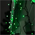 Гирлянда «Бахрома» 3 × 0.6 м, IP44, УМС, тёмная нить, 160 LED, свечение зелёное, 220 В 187286 - фото 16951656