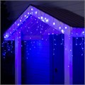 Гирлянда «Бахрома» 4 × 0.6 м, IP44, прозрачная нить, 180 LED, свечение синее, 8 режимов, 220 В 705913 - фото 16952249