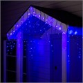 Гирлянда «Бахрома» 4 × 0.6 м, IP44, тёмная нить, 180 LED, свечение синее, 8 режимов, 220 В 705918 - фото 16952261