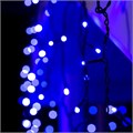 Гирлянда «Бахрома» 4 × 0.6 м, IP44, тёмная нить, 180 LED, свечение синее, 8 режимов, 220 В 705918 - фото 16952263