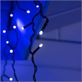 Гирлянда «Бахрома» 4 × 0.6 м, IP44, тёмная нить, 180 LED, свечение синее, мерцание белым, 220 В 1080162 - фото 16953057