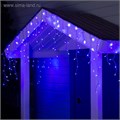 Гирлянда «Бахрома» 4 × 0.6 м, IP44, прозрачная нить, 180 LED, свечение синее, мерцание белым, 220 В 1080157 - фото 16953077