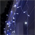Гирлянда «Бахрома» 3 × 0.6 м, IP44, УМС, прозрачная нить, 160 LED, свечение бело-синее, мигание, 220 В 1080166 - фото 16953387