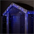 Гирлянда «Бахрома» 4 × 0.6 м, IP44, тёмная нить, 180 LED, свечение бело-синее, мигание, 220 В 1080161 - фото 16953464