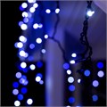 Гирлянда «Бахрома» 4 × 0.6 м, IP44, тёмная нить, 180 LED, свечение бело-синее, мигание, 220 В 1080161 - фото 16953466