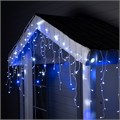 Гирлянда «Бахрома» 3 × 0.6 м, IP44, УМС, белая нить, 160 LED, свечение бело-синее, мигание, 220 В 1080183 - фото 16953469