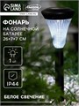 Садовый светильник на солнечной батарее «Рифлёный конус», 7 × 31 × 7 см, 1 LED, свечение белое 1221871 - фото 16953665