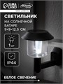 Садовый светильник на солнечной батарее «Ретро», 10 × 12 × 14 см, 1 LED, свечение белое 1221883 - фото 16953686