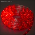 Световой шнур Luazon Lighting 10 мм, IP65, 20 м, 24 LED/м, 220 В, 8 режимов, свечение красное 1589836 - фото 16954073