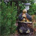 Садовый фонарь "Три ежа на пне с фонарем" 34х26см 3622924 - фото 16956009