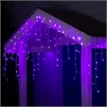 Гирлянда «Бахрома» 4 × 0.6 м, IP44, белая нить, 180 LED, свечение фиолетовое, 8 режимов, 220 В 3584214 - фото 16957331