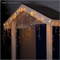 Гирлянда «Бахрома» 4 × 0.6 м, IP44, белая нить, 180 LED, свечение жёлтое, 8 режимов, 220 В 3584215 - фото 16957336