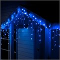 Гирлянда «Бахрома» 3 × 0.6 м, IP44, УМС, белая нить, 160 LED, свечение синее, мерцание белым, 220 В 3584172 - фото 16957600