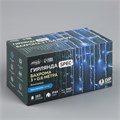 Гирлянда «Бахрома» 3 × 0.6 м, IP44, УМС, белая нить, 160 LED, свечение синее, мерцание белым, 220 В 3584172 - фото 16957605