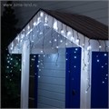 Гирлянда «Бахрома» 3 × 0.6 м, IP44, УМС, тёмная нить, 160 LED, свечение белое, мерцание белым, 220 В 3584176 - фото 16957617