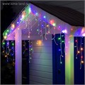 Гирлянда «Бахрома» 3 × 0.6 м, IP44, УМС, белая нить, 160 SMD-LED, свечение мульти, 220 В 3584182 - фото 16957652