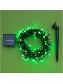Гирлянда «Нить» 10 м, IP44, тёмная нить, 100 LED, свечение зелёное, 2 режима, солнечная батарея 4137007 - фото 16959553