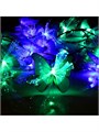 Гирлянда «Нить» 4.5 м с насадками «Бабочки», IP44, тёмная нить, 30 LED, свечение синее/зелёное, 2 режима, солнечная батарея 4137045 - фото 16959649