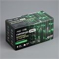 Гирлянда «Бахрома» 3 × 0.6 м, IP44, УМС, прозрачная нить, 160 LED, свечение зелёное, мерцание белым, 220 В 4356986 - фото 16961268