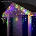 Гирлянда «Бахрома» 3 × 0.6 м, IP44, УМС, прозрачная нить, 160 SMD-LED, свечение мульти, 220 В 4356988 - фото 16961269