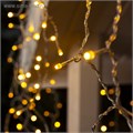 Гирлянда «Бахрома» 3 × 0.6 м, IP44, УМС, прозрачная нить, 160 SMD-LED, свечение тёплое белое, 220 В 4356990 - фото 16961276