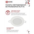 Панель светодиодная IN HOME RLP-VC, 6 Вт, 230 В, 6500 К, 420 Лм, 95x30 мм, круглая, белая 4775394 - фото 16962335