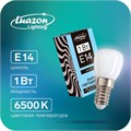 Лампа светодиодная Luazon Lighting, E14, 1Вт, 220В, 6500К, для холодильников и швейных машин 5156380 - фото 16965534