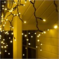 Гирлянда "Бахрома" 3 х 0.6 м , IP65, УМС, тёмная нить каучук, 108 LED, свечение тёплое белое, 220 В 5204446 - фото 16967178