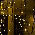 Гирлянда "Бахрома" 3 х 0.9 м , IP65, УМС, тёмная нить каучук, 144 LED, свечение тёплое белое, 220 В 5204454 - фото 16967210