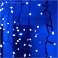 Гирлянда "Бахрома" 3 х 0.9 м , IP65, УМС, тёмная нить каучук, 232 LED, свечение синее, 220 В 5204455 - фото 16967216
