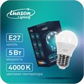 Лампа cветодиодная Luazon Lighting, G45, 5 Вт, E27, 450 Лм, 4000 К, дневной свет 5367555 - фото 16969851