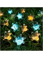 Гирлянда «Нить» 4.5 м с насадками «Цветы», IP44, тёмная нить, 30 LED, свечение жёлтое/аквамарин, 2 режима, солнечная батарея 6253350 - фото 16970781