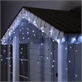Гирлянда «Бахрома» 3 × 0.6 м, IP44, УМС, тёмная нить, 100 LED, свечение белое, мерцание, 24 В 9891720 - фото 17003960