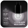 Лампа светодиодная строб, G45, E27, 1.5 Вт, для белт-лайта, белая, набор 10 шт. 10600168 - фото 17020015