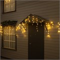 Гирлянда «Бахрома» 12 × 0.7 м, IP44, УМС, белая нить, 240 LED, свечение тёплое белое, 220 В 10610433 - фото 17022056