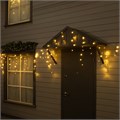 Гирлянда «Бахрома» 6 × 0.7 м, IP44, УМС, тёмная нить, 120 LED, свечение тёплое белое, 220 В 10610439 - фото 17023237