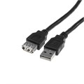 Кабель-удлинитель Luazon CAB-5, USB A (m) - USB A (f), 1.5 м, черный 1509721 - фото 17038962