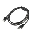 Кабель-удлинитель Luazon CAB-5, USB A (m) - USB A (f), 1.5 м, черный 1509721 - фото 17038964