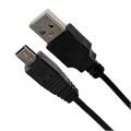 Кабель LuazON, miniUSB - USB, 1 А, 0.5 м, только для зарядки, чёрный 1690419 - фото 17039019